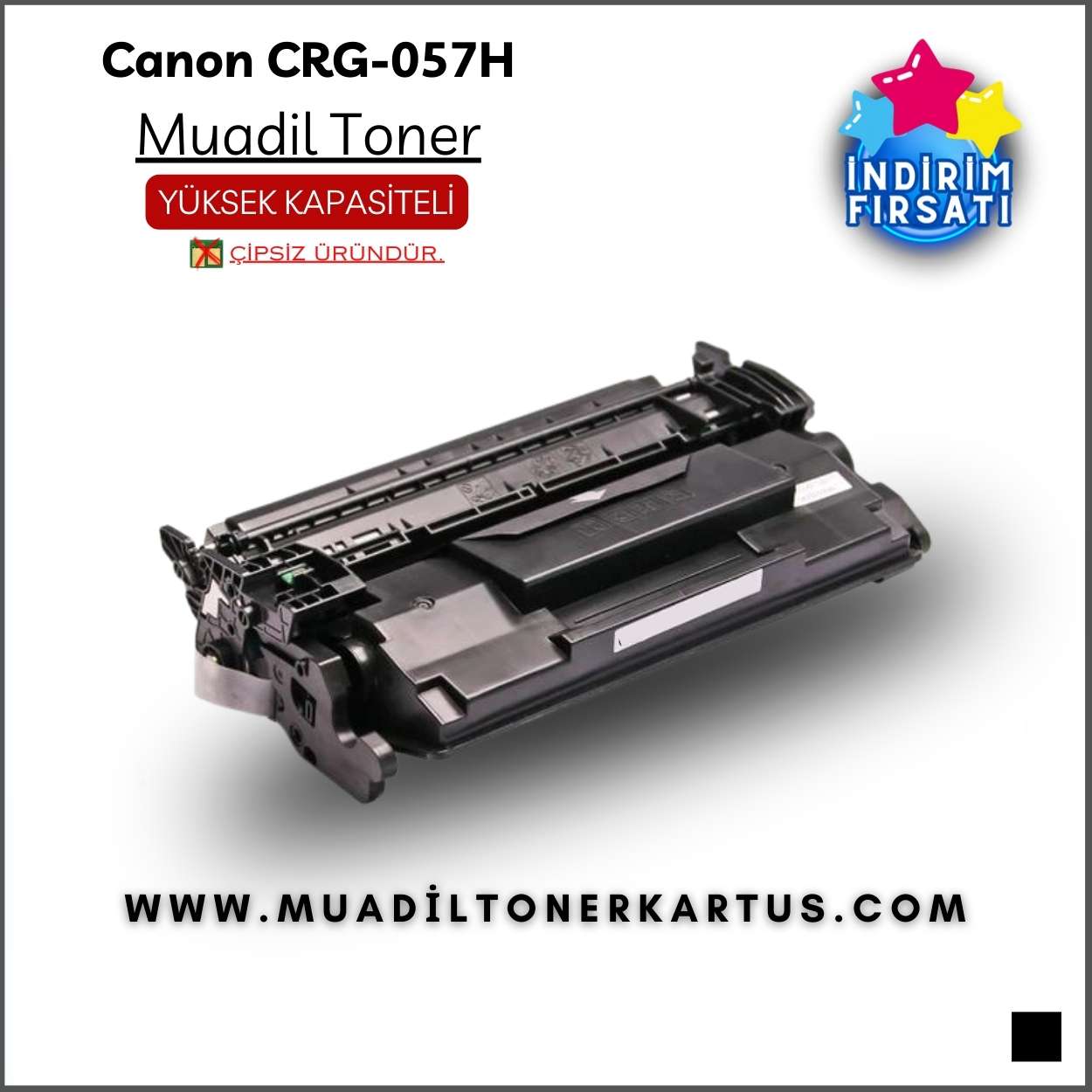 çipsiz canon crg057h crg-057h yüksek kapasite toner - muadil toner - muadiltonerkartus.com