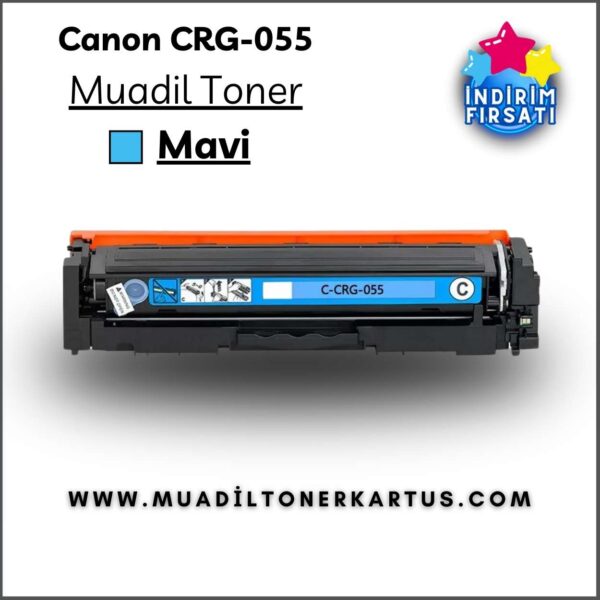 canon crg055 crg-055 mavi toner - muadil toner - muadiltonerkartus.com