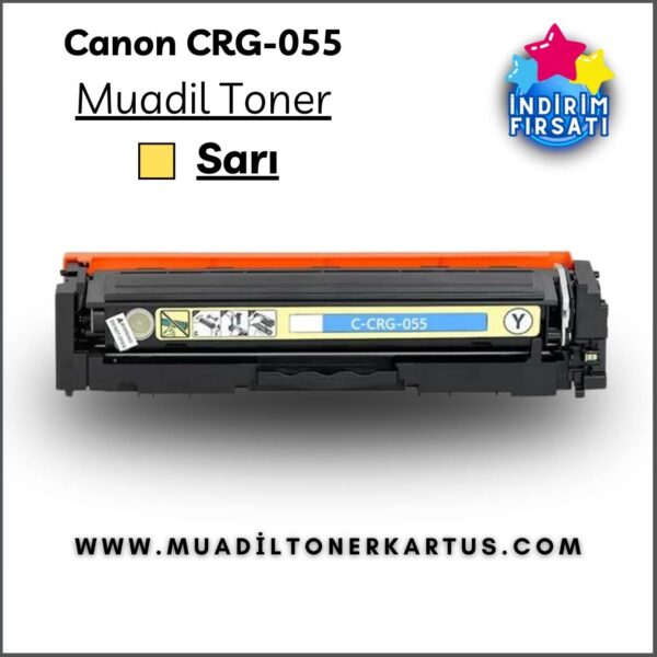 canon crg055 crg-055 sarı toner - muadil toner - muadiltonerkartus.com