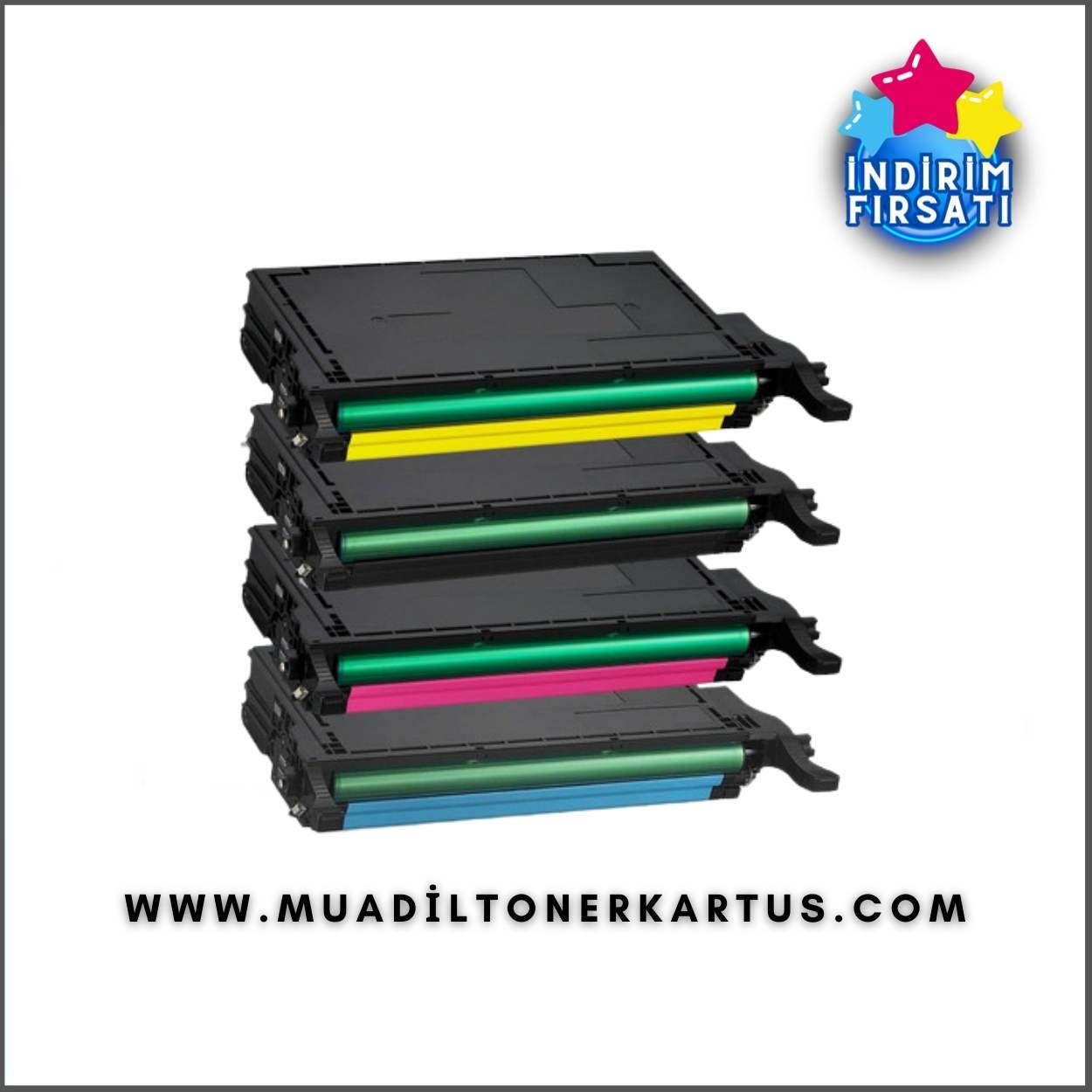 Samsung CLP-620/CLT-K508L/SU191A Tüm Renkler Muadil Toner Seti
